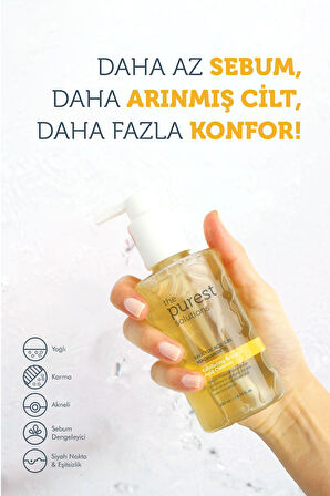 The Purest Solutions Yağlı Ve Karma Ciltler Için Siyah Nokta ve Sivilce Karşıtı Temizleme Jeli 200 Ml