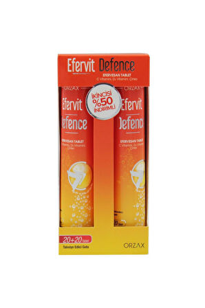 Efervit Defence 20 Efervesan Tablet - 2.'si %50 İndirimli