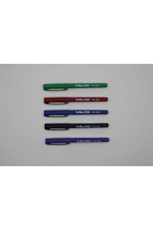 200 Fine 0.4 Fineliner Keçeli Kalem Siyah-kırmızı-mavi-yeşil