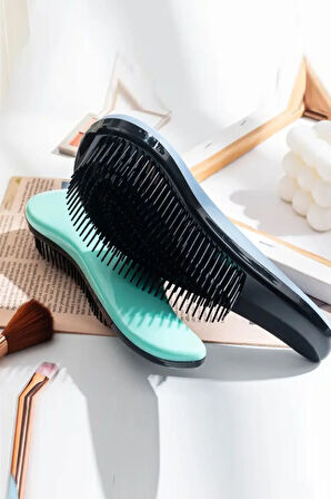 Dolaşık Saç Açma S Tarağı Yetişkin Çocuklar İçin Saç Düğüm Çözücü Mavi XLT203