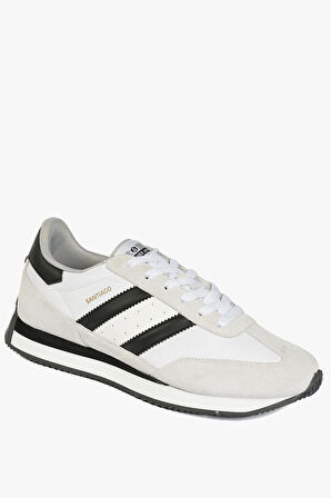 Santiago Beyaz Siyah Erkek Spor Ayakkabı