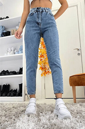 Mom Karyıkama Mom Süper Yüksek Bel Mom Jeans