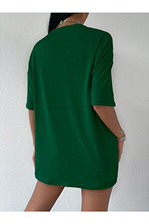 Unisex Tutulma Baskılı Oversize Boyfriend T-Shirt