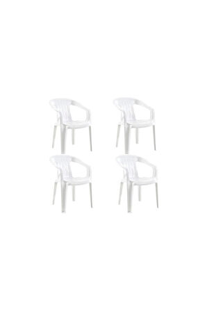 Avantaj Paketi 4 Adet Elit Plastik Bahçe Balkon Sandalye Koltuk