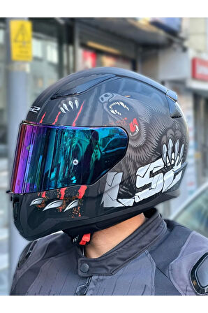 Rapıd 2 Clawn Mat Siyah-gri-kırmızı Kask