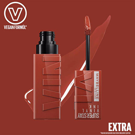Maybelline New York Super Stay Vinyl Ink Likit Parlak Ruj -130 Extra