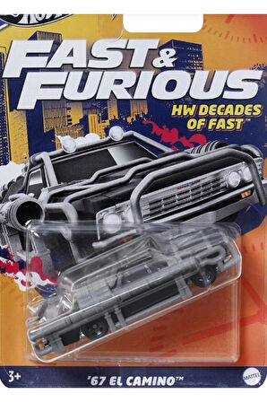1/64 Ölçek Fast & Furious  Temalı Uzun Kart Araçlar HRW41 '67 El Camino