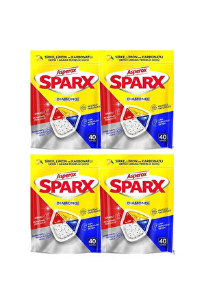 Sparx Diamond Bulaşık Makinesi Kapsülü 40'lı x 4 Adet