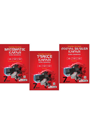 Kafadengi 7. Sınıf Matematik + Türkçe + Sosyal Kafası Soru Seti 3 Kitap 2023