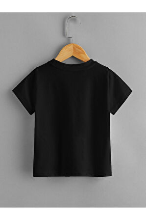 USA Baskılı Pamuklu Kız/Erkek Çocuk Tişört 3-13 Yaş