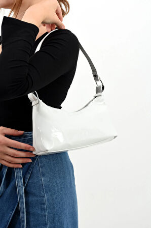 KADIN BAGET PARLAK RUGAN OMUZ ÇANTASI