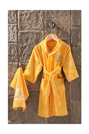 Özdilek Tweety Flutter Lisanslı Bornoz Seti- 9/10 Yaş