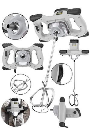 Alman Mx-3000 Bakir Sargi 6 Kademe Devirli Ayarlı Elektirikli Alçı Boya Ve Harç Karıştırıcı Mikser