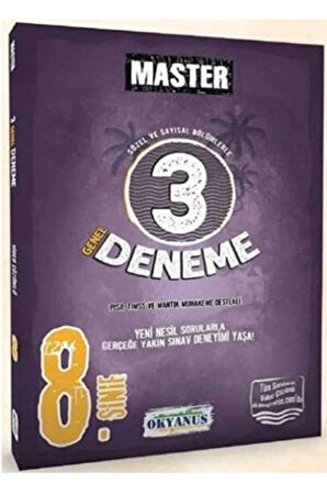 8. Sınıf Master 3 Deneme / Kolektif / Okyanus Yayınları / 9786057985866