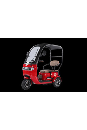 Rüzgar PRO 3 Tekerlekli 5 Akülü Elektrikli Motosiklet - Kırmızı