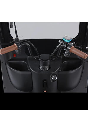 Rüzgar PRO 3 Tekerlekli 5 Akülü Elektrikli Motosiklet - Kırmızı