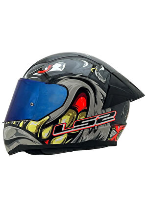 RAPID 2 SPOX GRİ-KIRMIZI KASK ŞEFFAF KASK CAMI HEDİYELİ