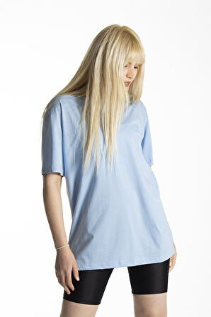 Oversize Tshirt Sade Duz Beyaz