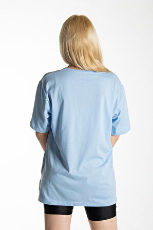 Oversize Tshirt Sade Duz Beyaz