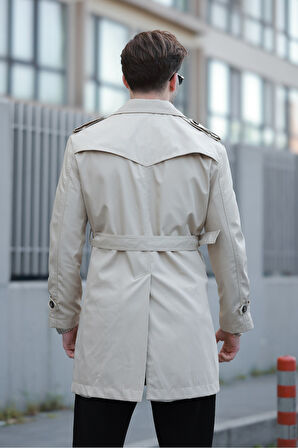 ERKEK PREMİUM APOLETLİ DERİ TRENÇKOT & PARDESÜ