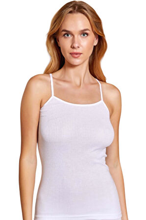 Berrak İp Askılı Modal/Pamuk Atlet 2032 Fitilli