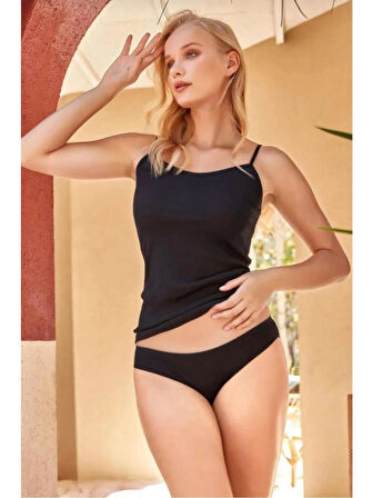 Berrak İp Askılı Modal/Pamuk Atlet 2032 Fitilli