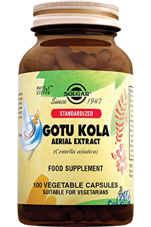 Solgar Gotu Kola Aerial Extract 100 Kapsül (gotu Cola)