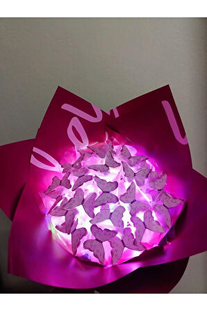 ledli kelebek buketi