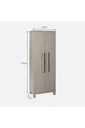 Toomax 4 Raflı Bahçe Dolabı Balkon Dolabı Banyo Dolabı 173x65x37 Cm