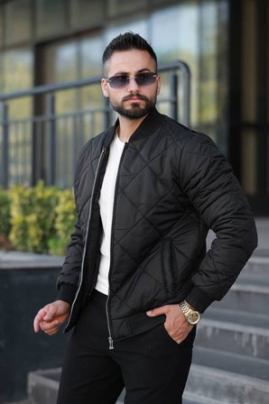 Şık Unisex Kapitone Dar Kalıp Old Money Kolej Ceket - Zamansız ve Konforlu Stil