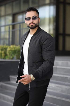 Şık Unisex Kapitone Dar Kalıp Old Money Kolej Ceket - Zamansız ve Konforlu Stil