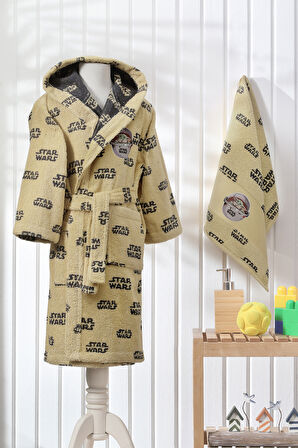Özdilek Starwars Mandalorian Disney Lisanslı Çocuk Bornoz Seti 5/6 Yaş 