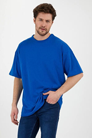 Azurco Oversize Düz Siyah Tshirt