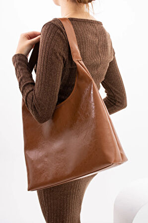 Kadın Omuz Çantası Makyaj Çantalı Kaliteli Deri