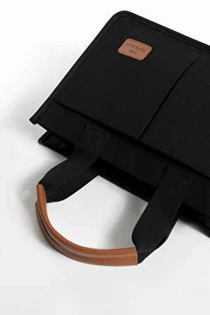 KANVAZ KUMAŞ ÜÇ GÖZLÜ BÜYÜK OMUZ ÇANTASI