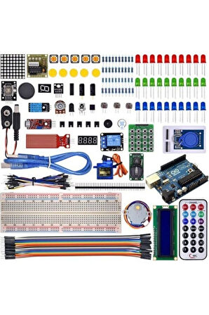 168 Parça Uno R3 Robotik Kodlama Profesyonel Rfid Süper Başlangıç Proje Eğitim Seti T4