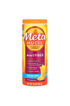 Meta Mucil Sugar Free Fiber Portakal Aromalı Şekersiz 425 gr