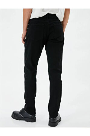 4wam40031nd 999 Siyah Erkek Pamuk Denim Basic Pantolon