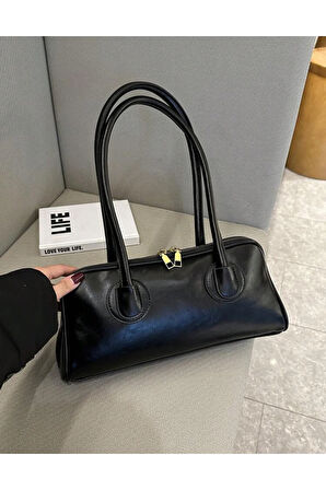 Retro Koltuk Altı Şık Baget Omuz Çantası