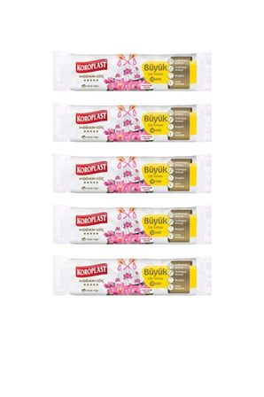 Koroplast Çöp Torbası Büyük Boy Extra Güçlü Büyük Boy Lotus Çiçeği 10'lu x 5 Paket