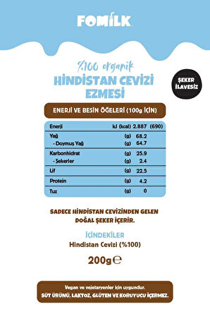 Fomilk Hindistan Cevizi Ezmesi  Coconut Butter 200 g