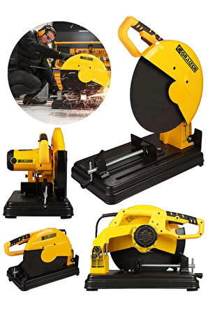 Alman Turbo 9000 Bakır Sargılı Çelik Şanzuman Profil Demir ve Metal Kesme Makinesi 355 mm