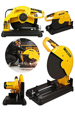 Alman Turbo 9000 Bakır Sargılı Çelik Şanzuman Profil Demir ve Metal Kesme Makinesi 355 mm