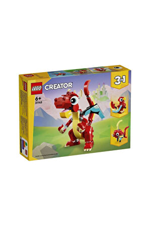 Yeni Estevia Urg 31145 ® Creator 3 Ü1 Arada Kırmızı Ejderha 149 Parça +6 Yaş Company