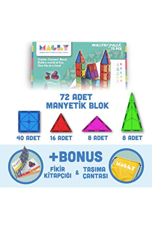 MGL-72 72 PCS MANYETİK BLOK ÇANTA HEDİYELİ MODELİ