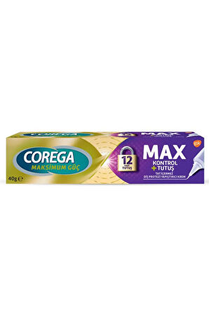 Maksimum Güç Kontrol + Tutuş Diş Protezi Yapıştırıcı Krem 40 gr