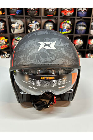 HORNET S SV SKULLS B5 MATT RED M
