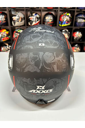 HORNET S SV SKULLS B5 MATT RED M