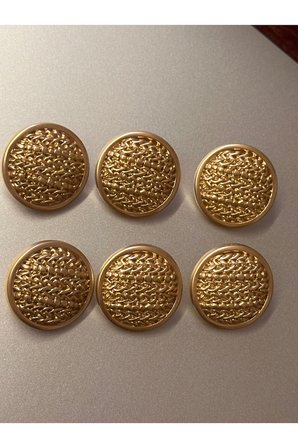 Lüks italyan tasarım örgü desen gold düğme