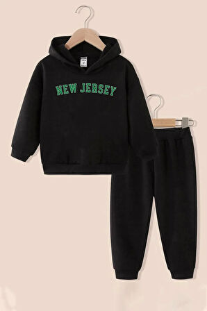 NWJERSEYY BASKILI ( SİYAH ÇOCUK TAKIMI